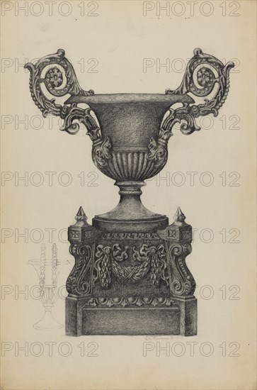 Cast Iron Urn, c. 1937.