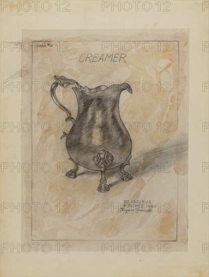 Silver Creamer, 1936/1942.