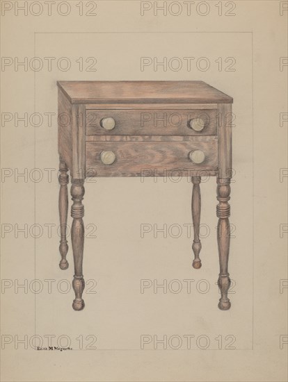 Two Drawer Stand, c. 1936.