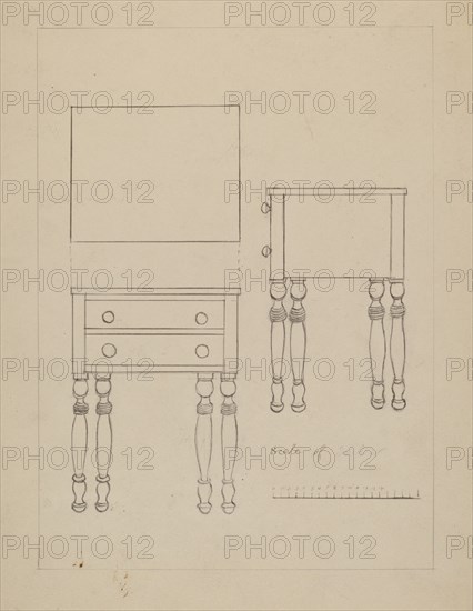 Two Drawer Stand, c. 1936.