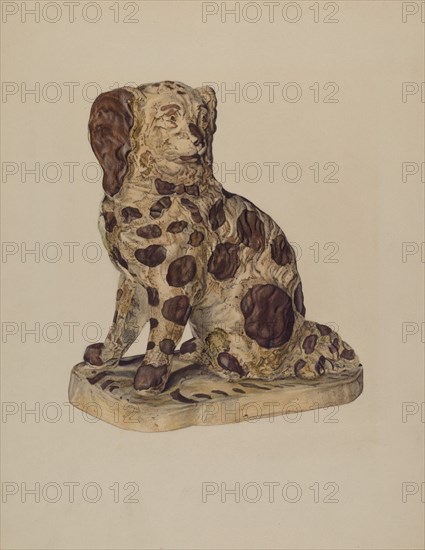Ceramic Coach Dog, c. 1940.