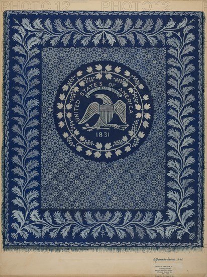 Coverlet (U.S. Seal), 1936.