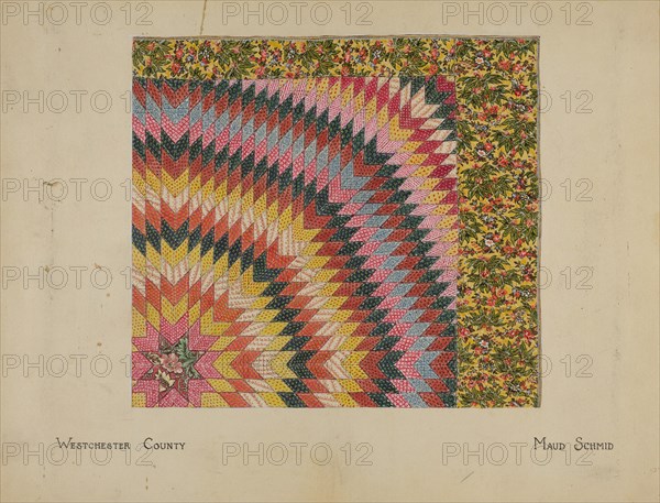 Quilt - "Rising Sun", c. 1936.