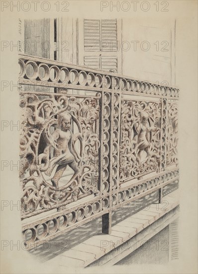 Cast Iron Balcony Rail, c. 1936.