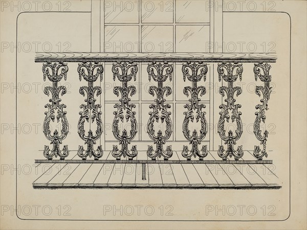 Cast Iron Balcony Rail, c. 1936.