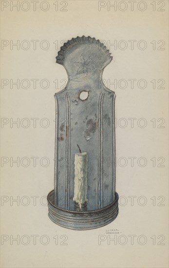 Tin Wall Sconce, c. 1939.