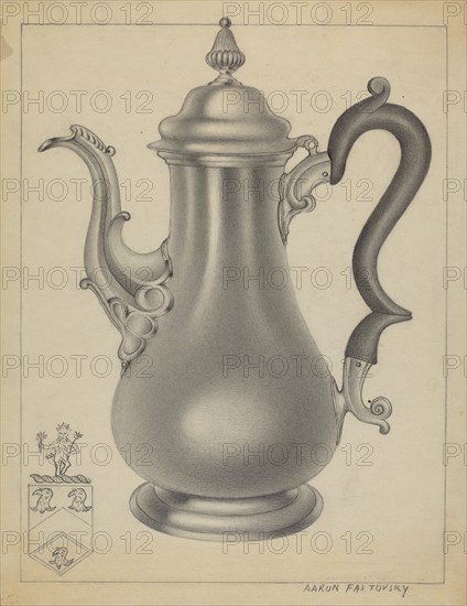 Silver Coffee Pot, c. 1937.