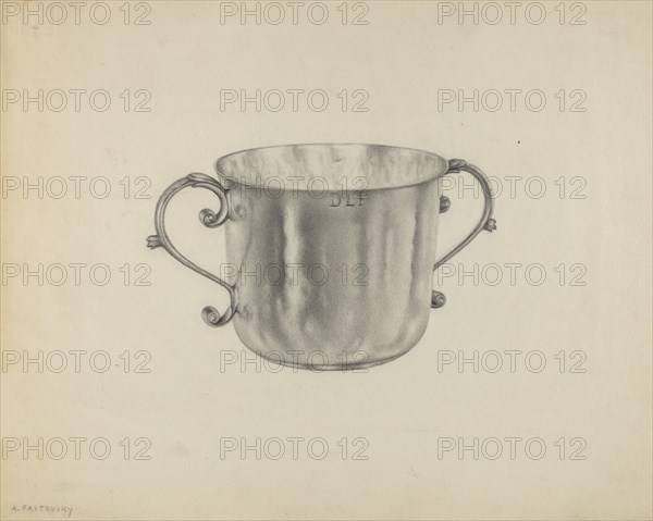 Silver Caudle Cup, c. 1938.