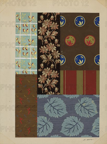 Materials from Quilt, c. 1936.