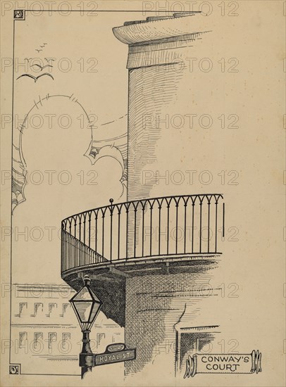 Wrought Iron Railing, c. 1936.