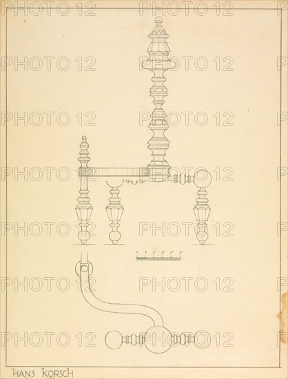 Andiron (one of pair), c. 1937.