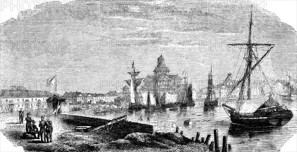 'The Harbour of Helsingfors', 1854. Creator: Unknown.