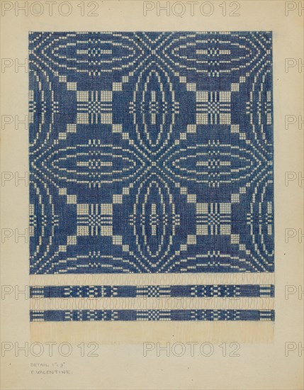 Woven Coverlet, c. 1936.