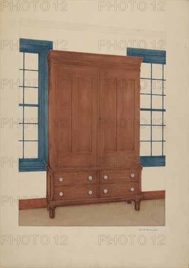 Shaker Cupboard, c. 1938.