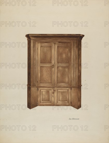 Corner Cupboard, c. 1937.