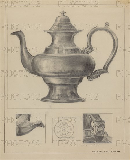 Silver Teapot, 1935/1942.