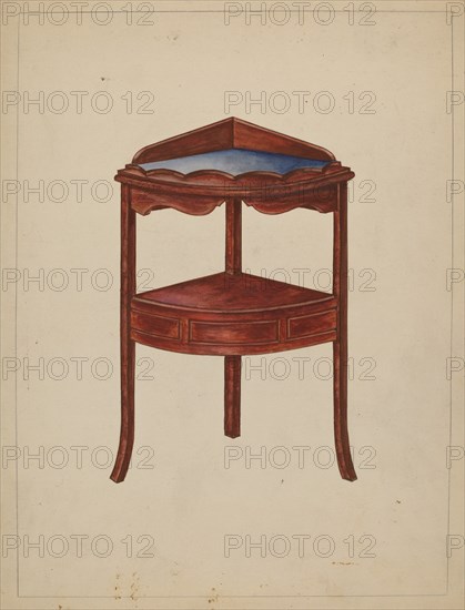 Corner Wash-stand, c. 1936.