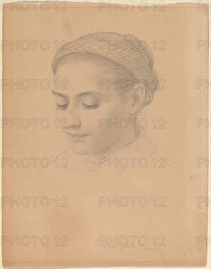 Head of a Young Woman, 1850.