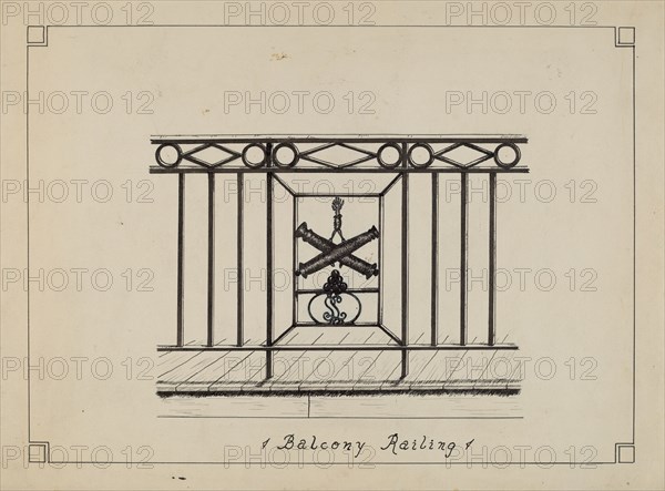Cast Iron Balcony Rail, 1935/1942.