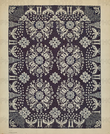 Woven Bedspread, c. 1936.