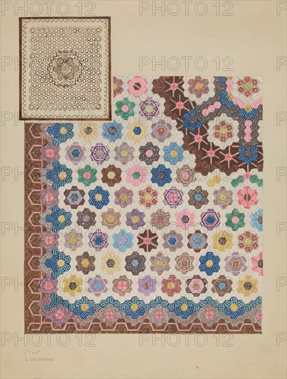 Patchwork Quilt, c. 1936.