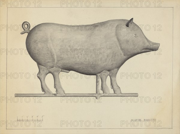 Pig Weather Vane, c. 1937.