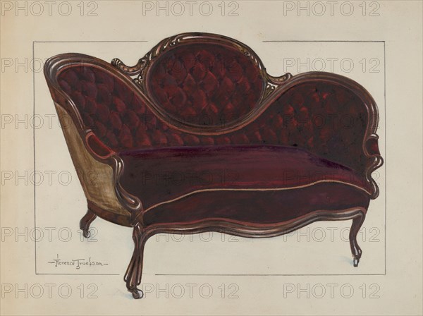 Queen Anne Settee, c. 1937.