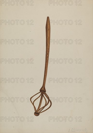 Wooden Egg Beater, c. 1940.