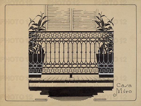 Cast Iron Balcony Rail, c. 1936.