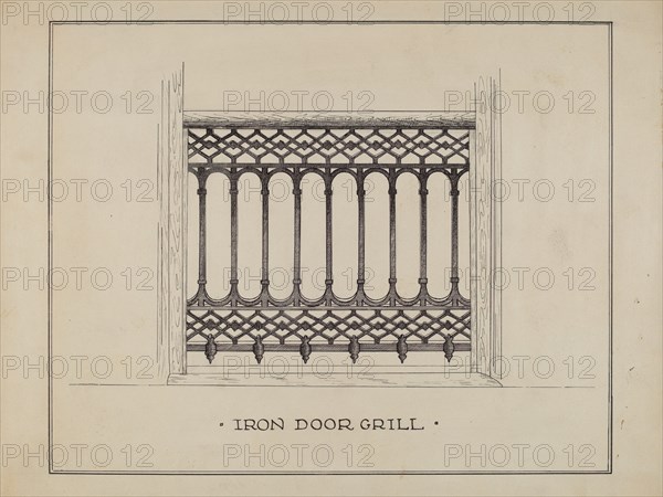 Cast Iron Balcony Railing, c. 1936.