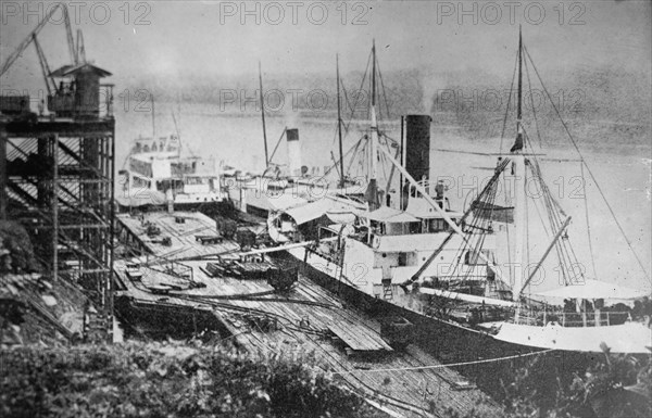 Peru. Scenes In Iquitos, 1912. 'The Booth Pier, Iquitos'.