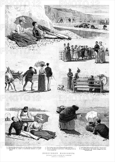 ''Honeymoon Hardships, part 1', 1890. Creator: Unknown.