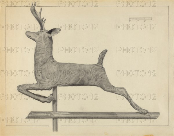 Deer Weather Vane, c. 1938.