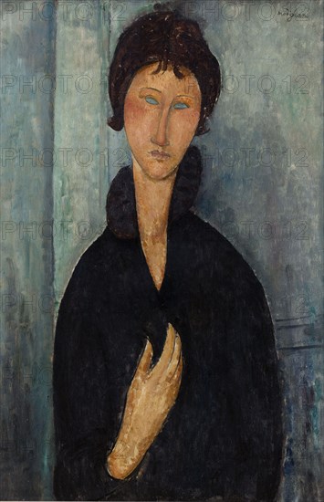 Woman with blue eyes, c1918.