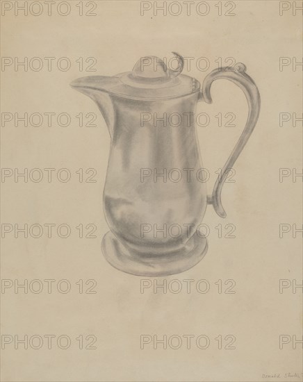Pewter Syrup Pitcher, c. 1936.