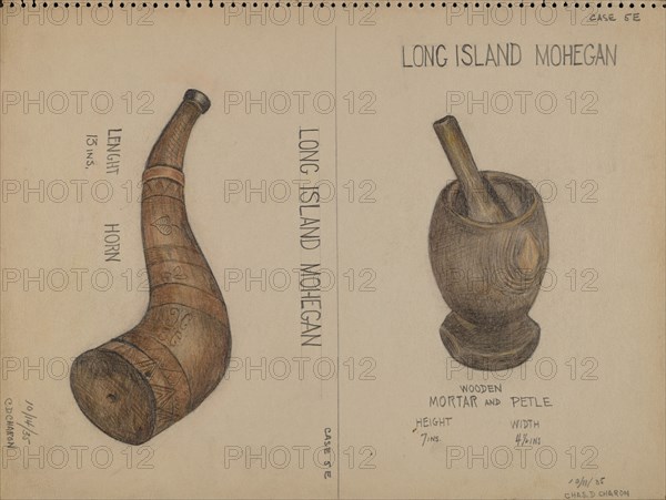 Horn and Mortar & Pestle, 1935.