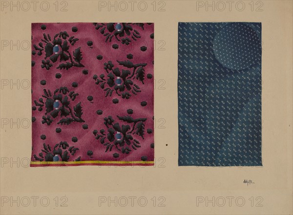 Economy Samples of Silk, c. 1938.