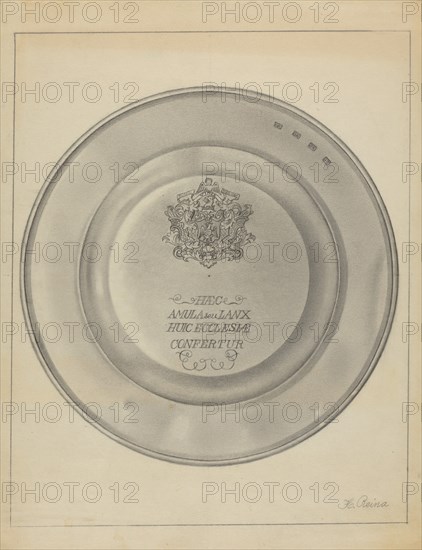 Silver Christening Bowl, c. 1936.