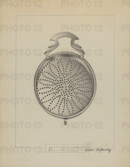 Silver Punch Strainer, c. 1936.