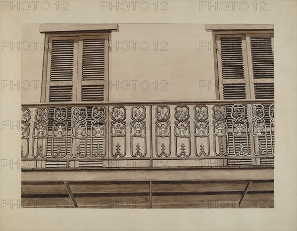 Cast Iron Balcony Rail, c. 1936.