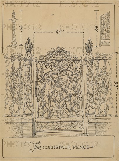 Cast Iron Gate and Fence, c. 1936.