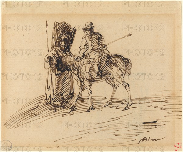Horseman with Peasant.