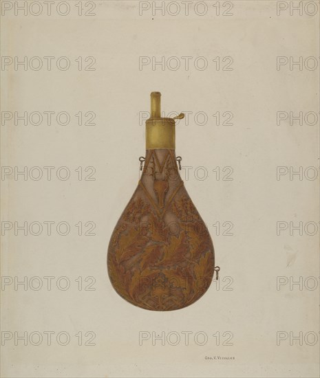 Bronze Powder Flask, c. 1939.