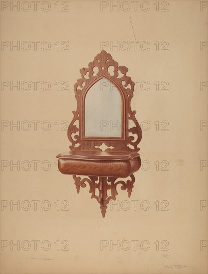 Mahogany Shaving Mirror, c. 1939.