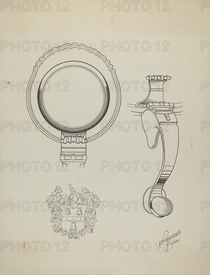 Silver Tankard: Details, c. 1938.
