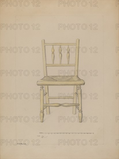 Small Rush Bottom Chair, c. 1936.