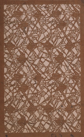 Katagami stencil, between 1900 and 1952.