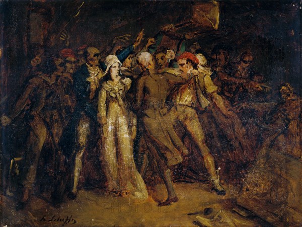 Arrest of Charlotte Corday, c1830.