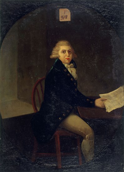 Portrait of a man, between 1789 and 1799.