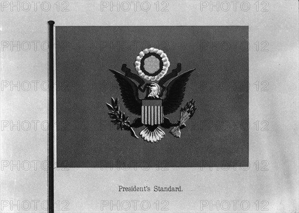 Flags. President's Standard, 1911. Creator: Harris & Ewing.